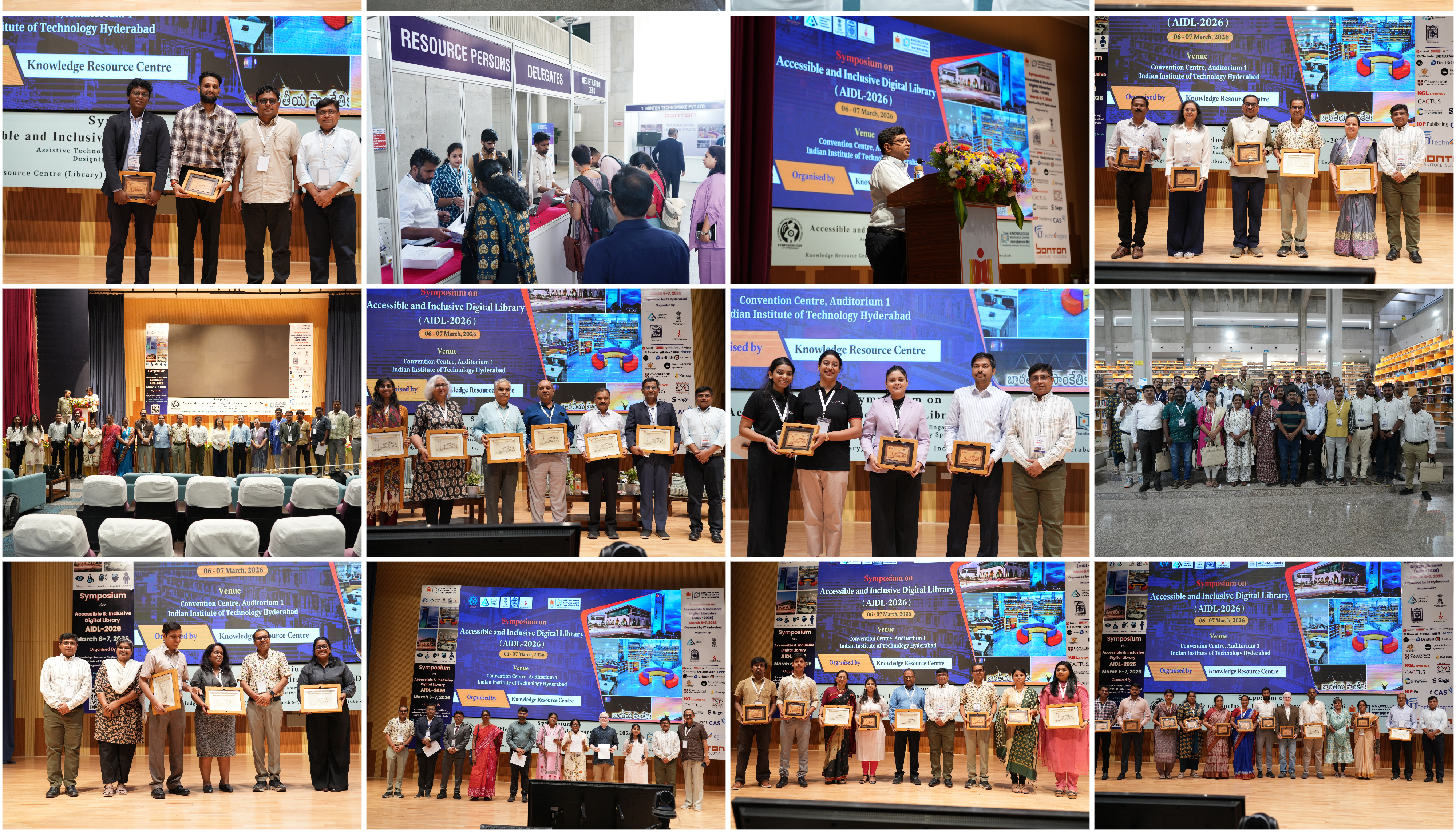 a collage of group photos from AIDL Symposium 2026 Day 2